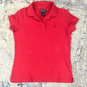 Ralph Lauren Polo Jeans Red Women's Polo Tee Size Small